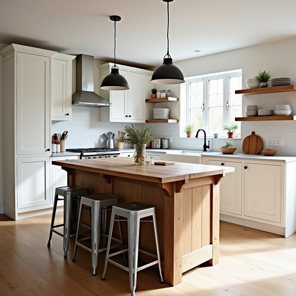 White Kitchen Oak Island 10