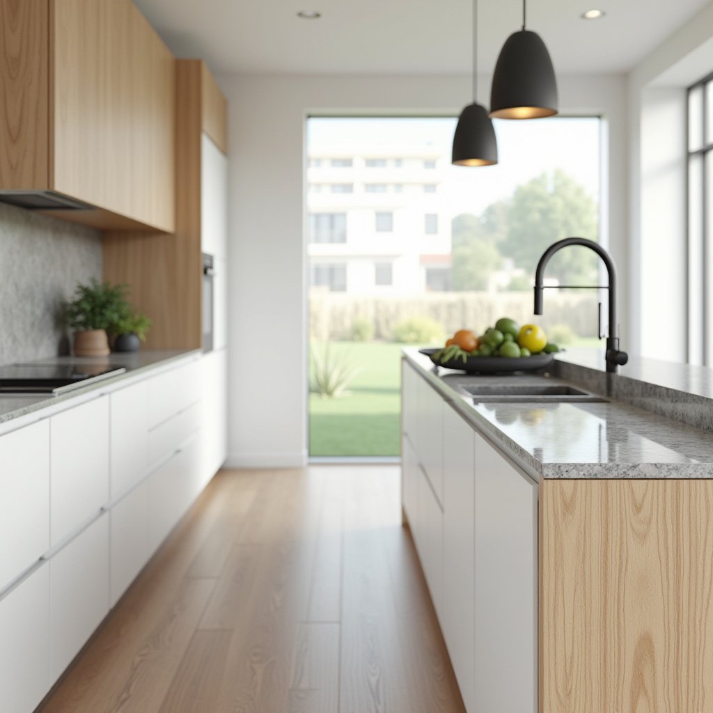 White Kitchen Oak Island 11