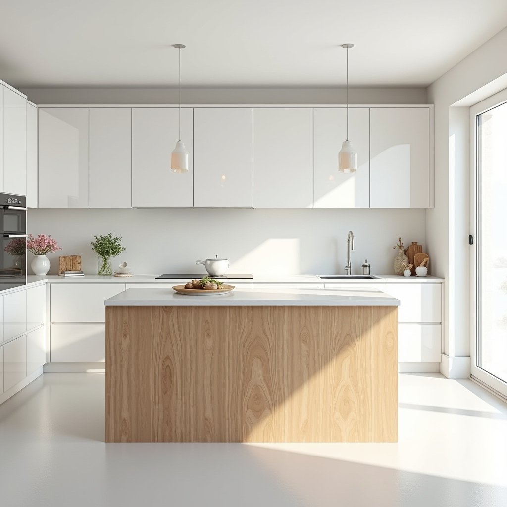 White Kitchen Oak Island 15