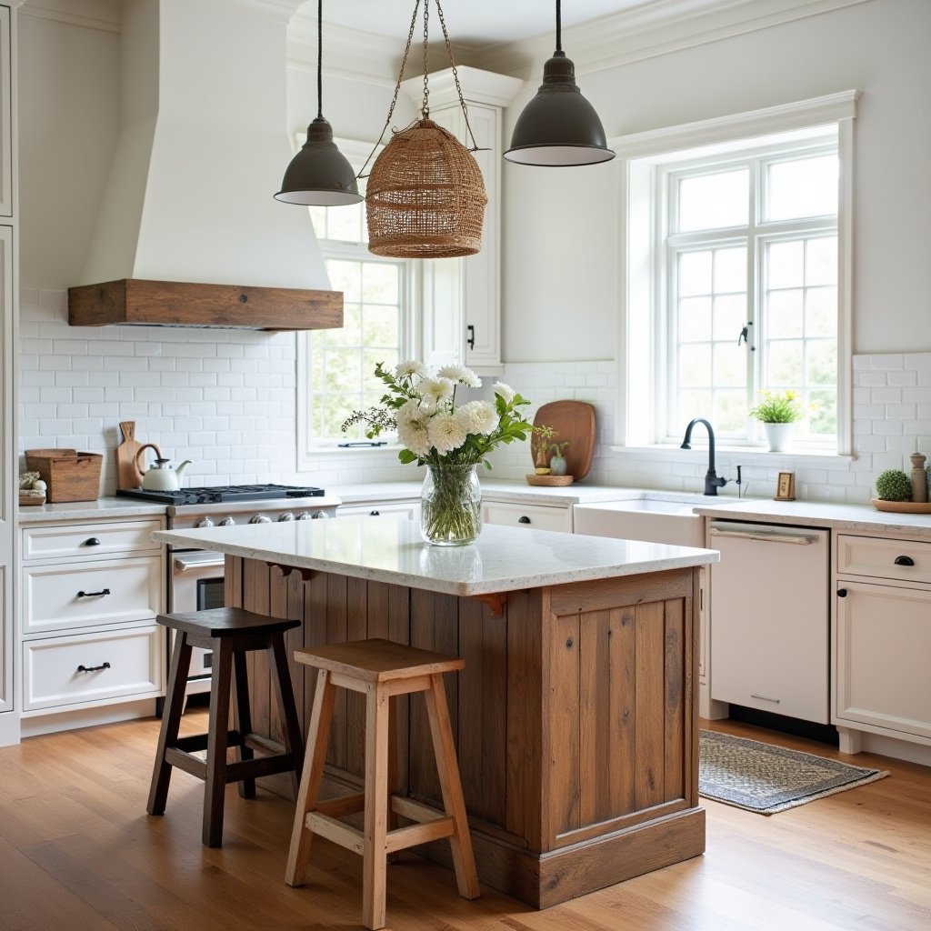 White Kitchen Oak Island 18