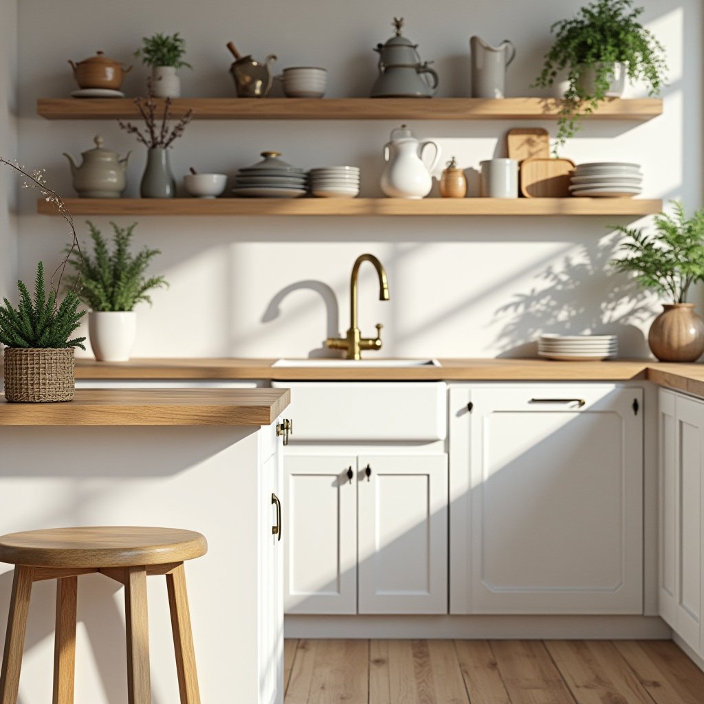 White Kitchen Oak Island 2