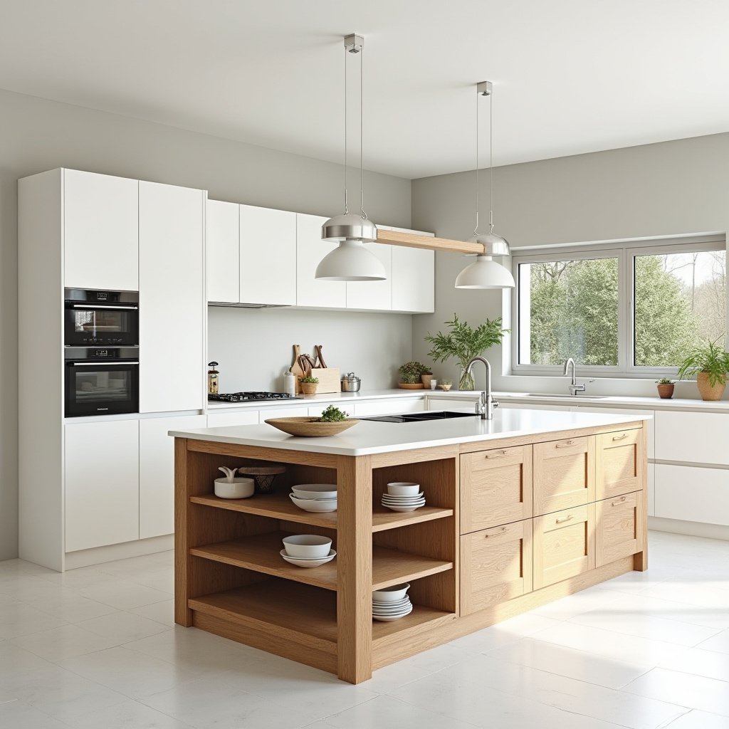 White Kitchen Oak Island 20