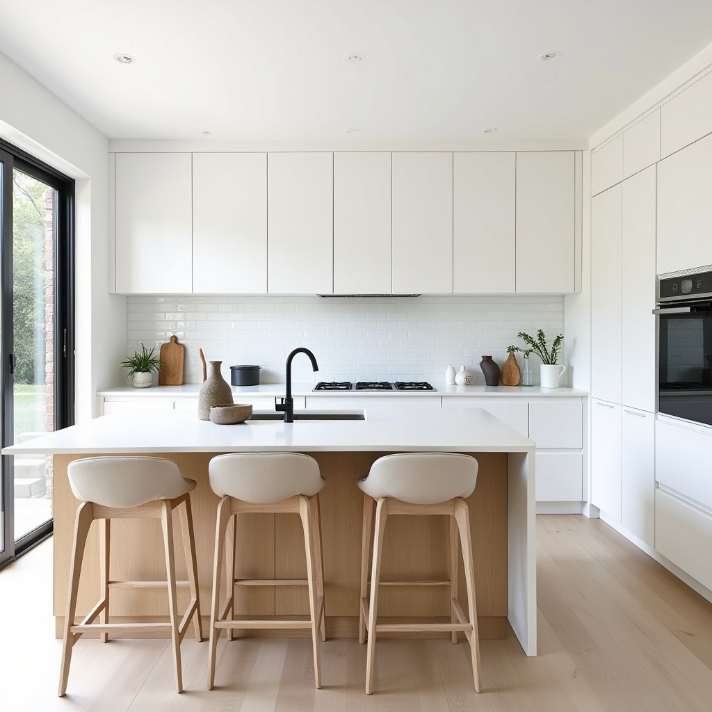 White Kitchen Oak Island 3
