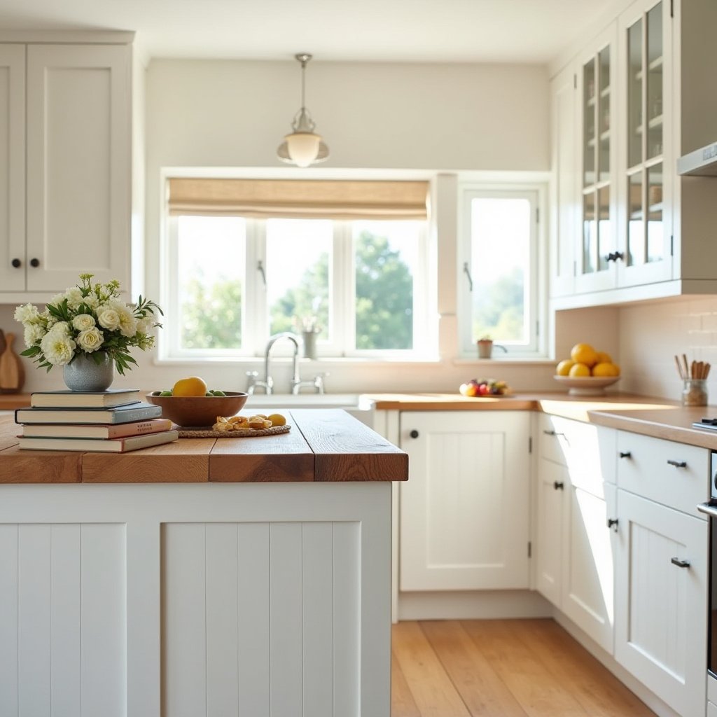 White Kitchen Oak Island 7