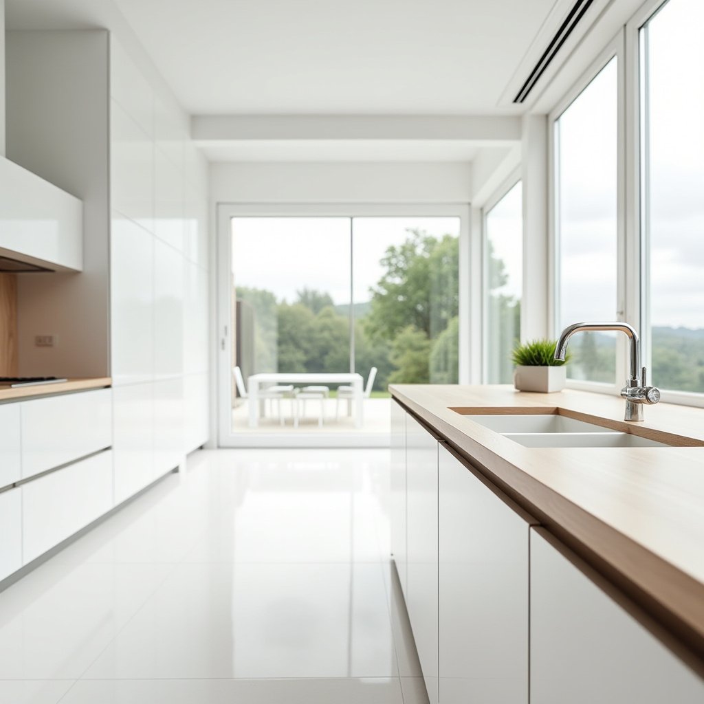 White Kitchen Oak Island 8