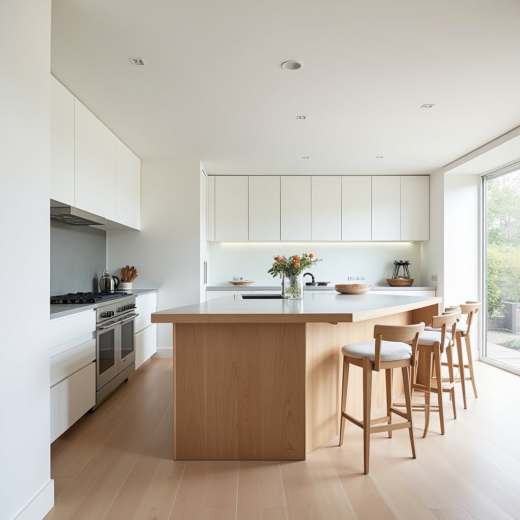 White Kitchen Oak Island 9