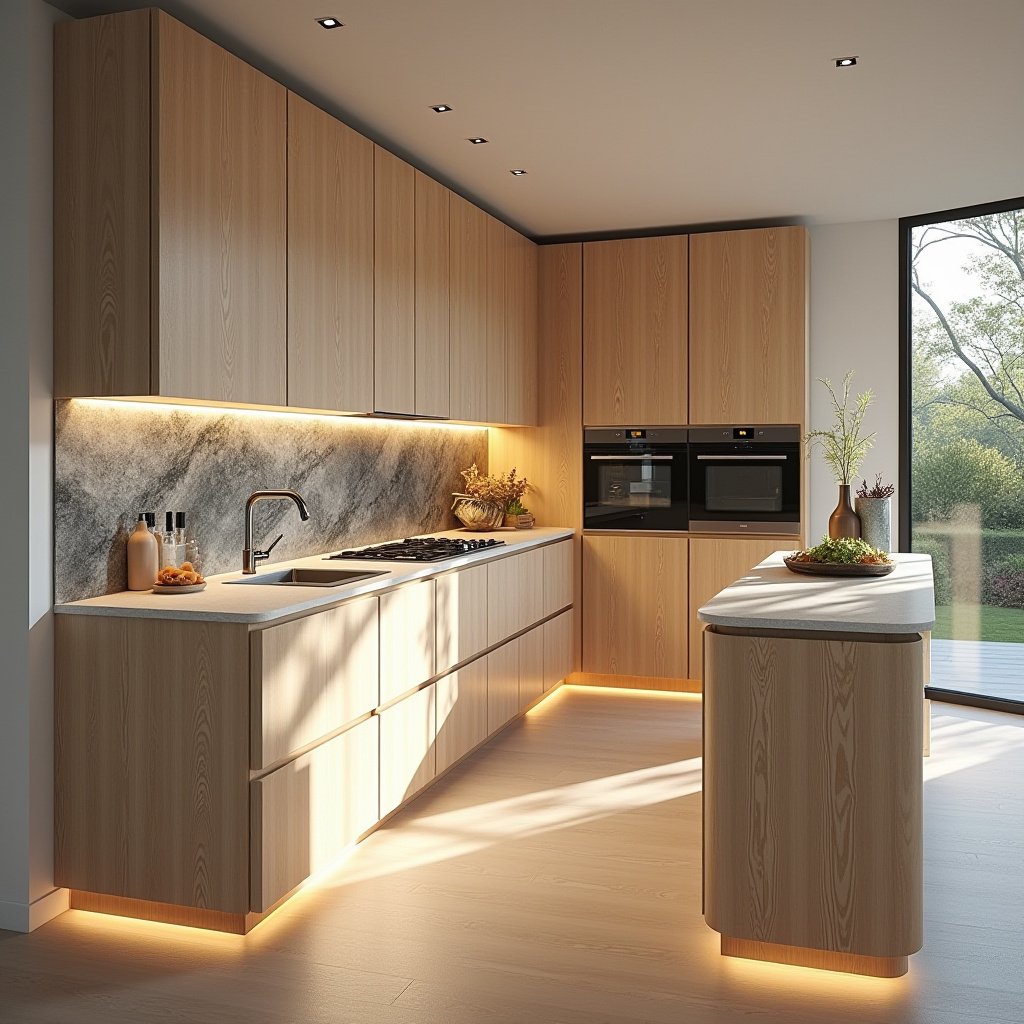 White Oak Kitchen Cabinets 14