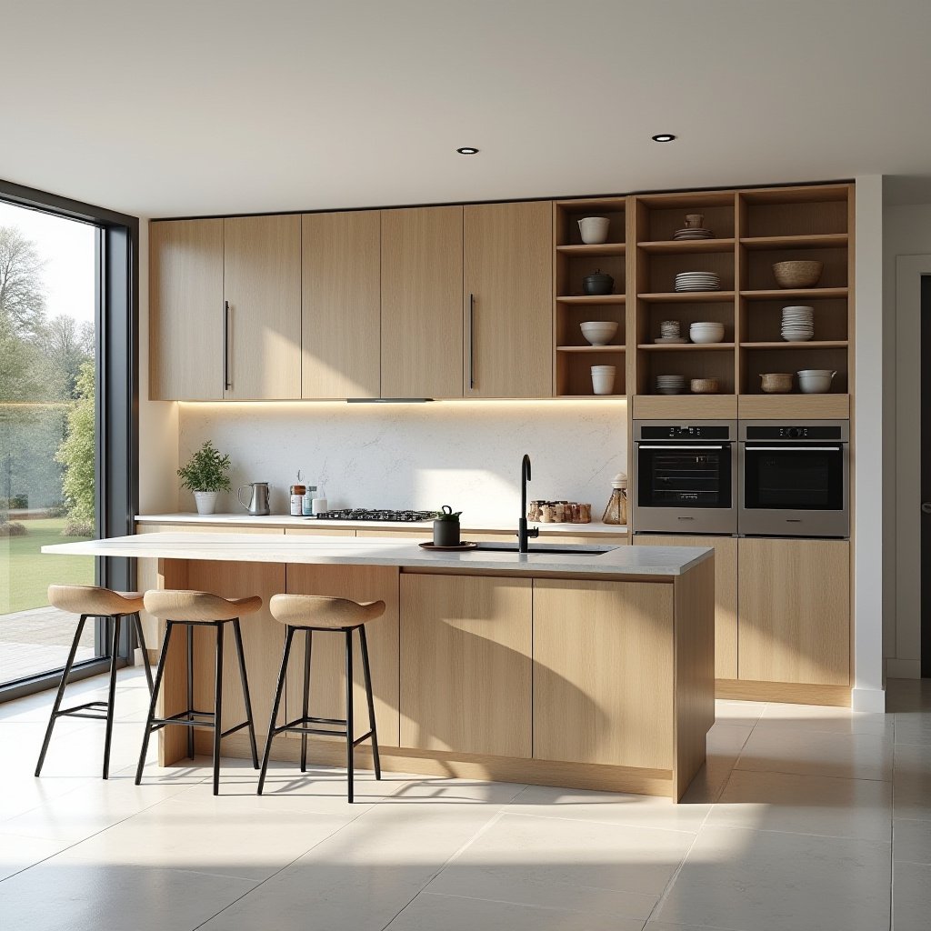 White Oak Kitchen Cabinets 17
