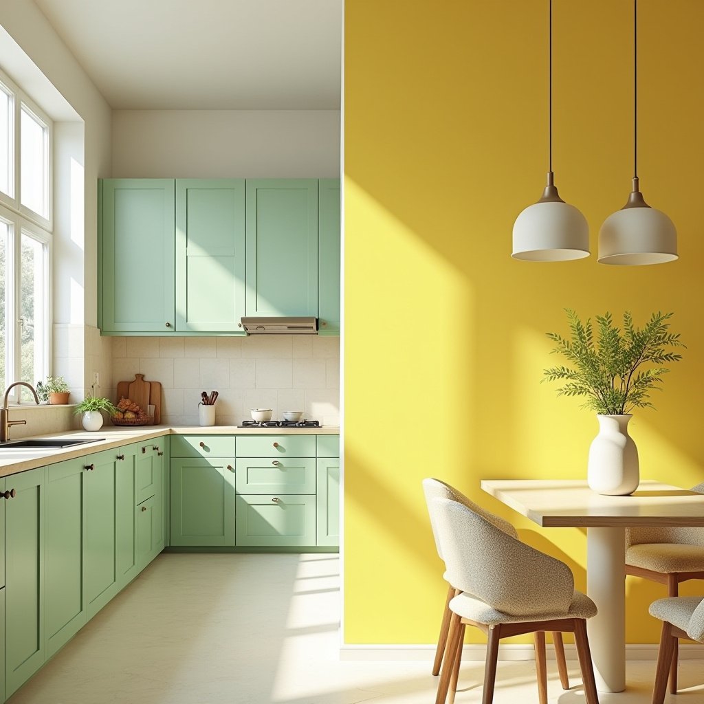 Yellow And Green Kitchen 10
