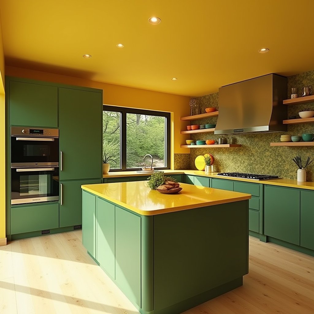 Yellow And Green Kitchen 2