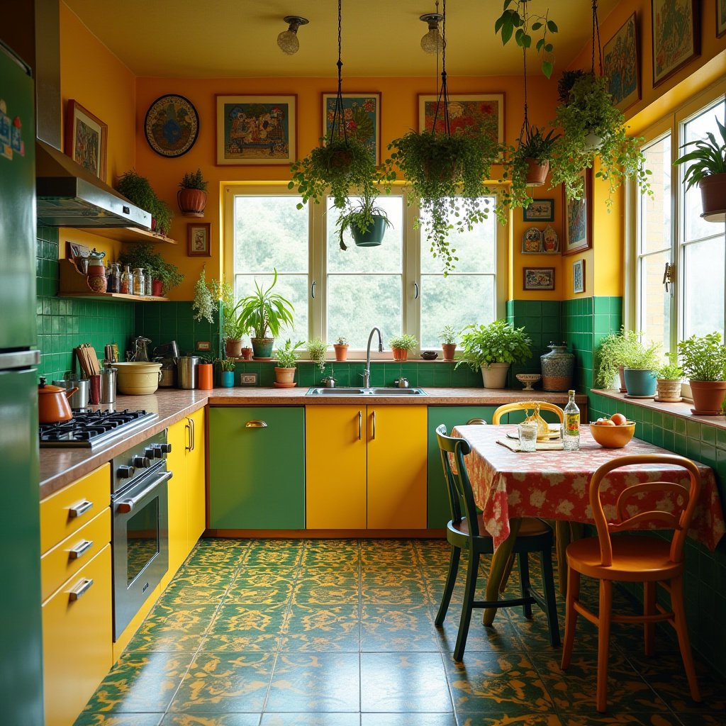 Yellow And Green Kitchen 4