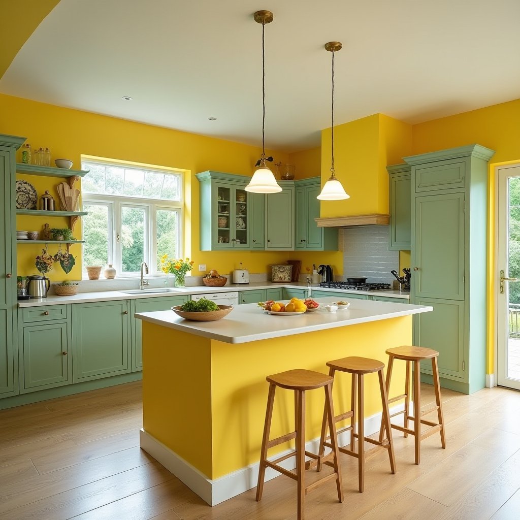 Yellow And Green Kitchen 5