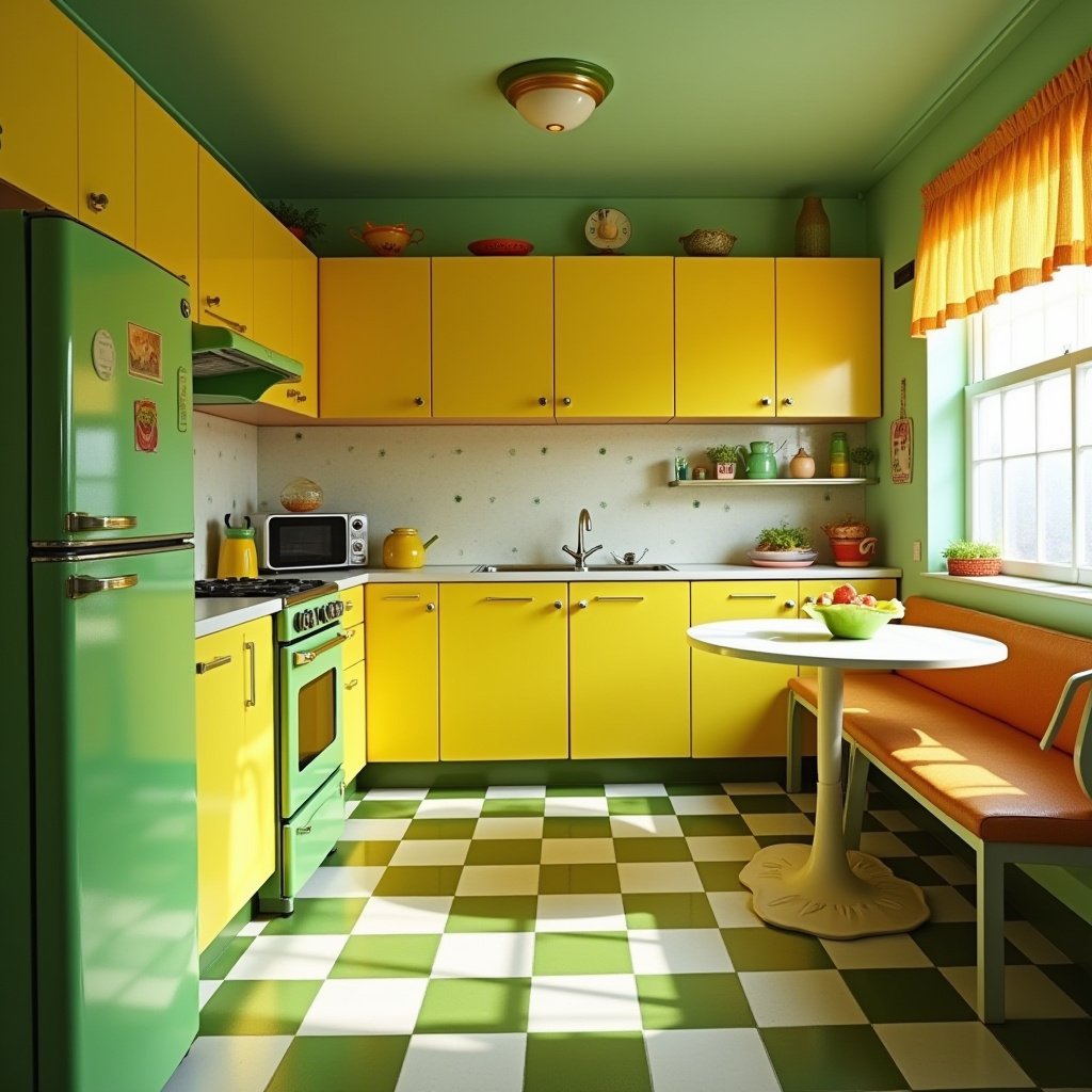 Yellow And Green Kitchen 7