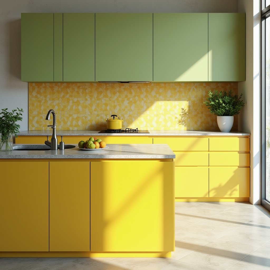 Yellow And Green Kitchen 8